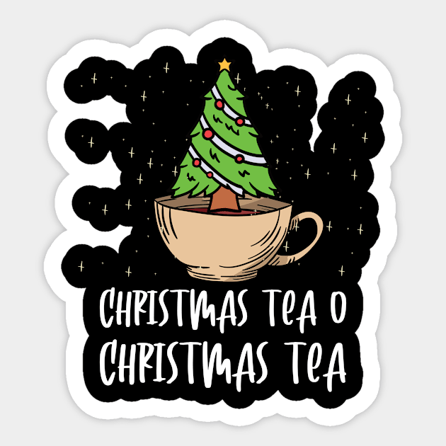 Tea Drinker Funny Christmas Gift Sticker by Anassein.os